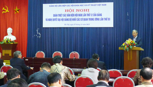Liên hiệp các Hội Khoa học và Kỹ thuật Việt Nam quán triệt các văn kiện Hội nghị Trung ương 12