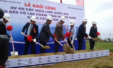 Khởi công dự án Cấp điện lưới quốc gia cho đảo Cù Lao Chàm