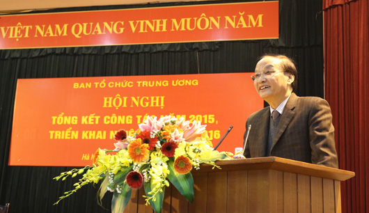 Ban Tổ chức Trung ương xác định 5 nhiệm vụ trọng tâm công tác năm 2016