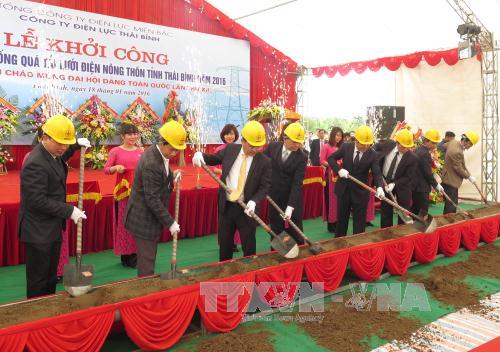 Thái Bình khởi công dự án chống quá tải lưới điện nông thôn