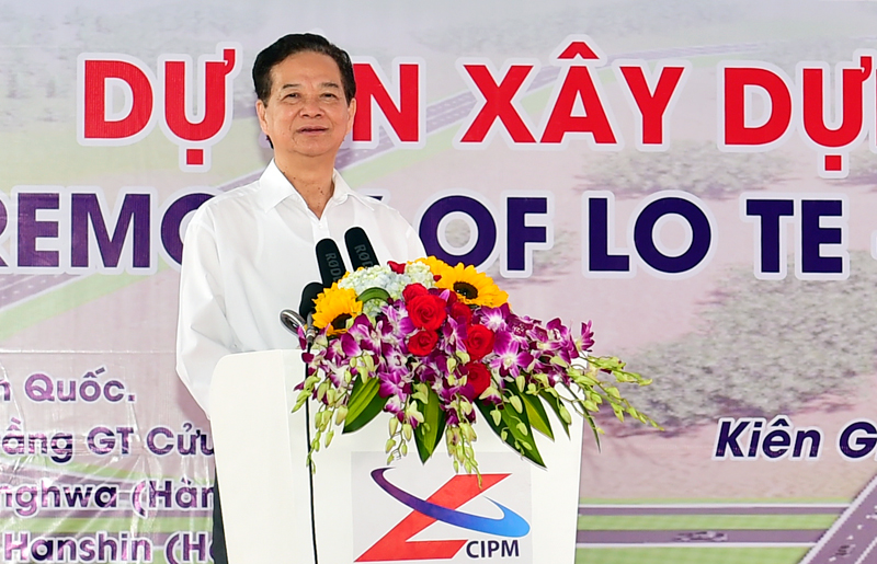 Thủ tướng Nguyễn Tấn Dũng phát lệnh khởi công dự án tuyến Lộ Tẻ-Rạch Sỏi