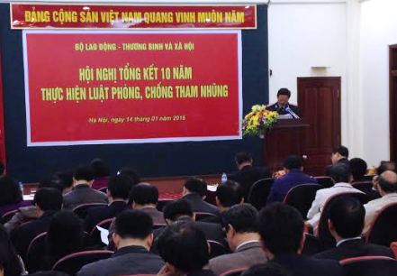 Bộ LĐ-TB XH Tổng kết 10 năm thực hiện Luật Phòng, chống tham nhũng