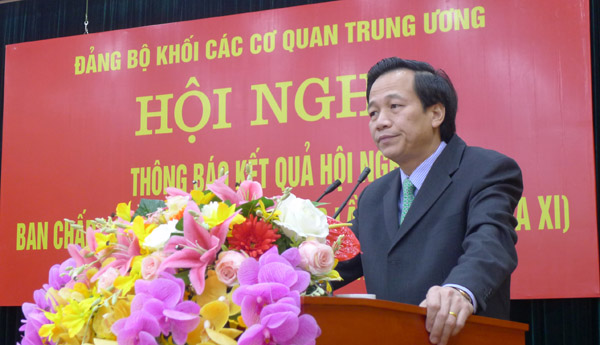 Đảng ủy Khối các cơ quan Trung ương thông báo kết quả Hội nghị Trung ương lần thứ 14 khóa XI