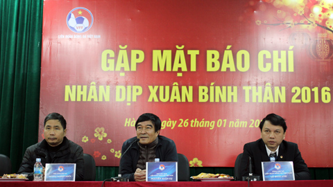 Liên đoàn bóng đá Việt Nam gặp mặt báo chí nhân dịp Tết Bính Thân 2016