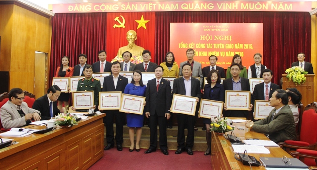 Vĩnh Phúc Tập trung phấn đấu hoàn thành xuất sắc nhiệm vụ công tác tuyên giáo 2016
