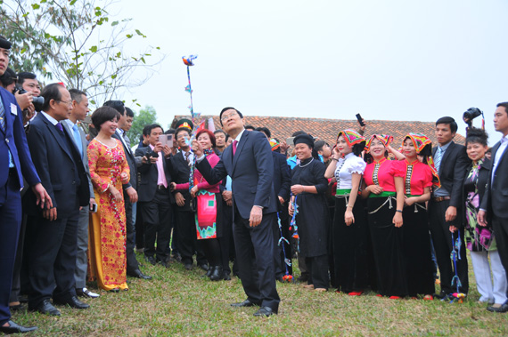 Chủ tịch nước Trương Tấn Sang dự ngày hội “Sắc xuân trên mọi miền Tổ quốc”