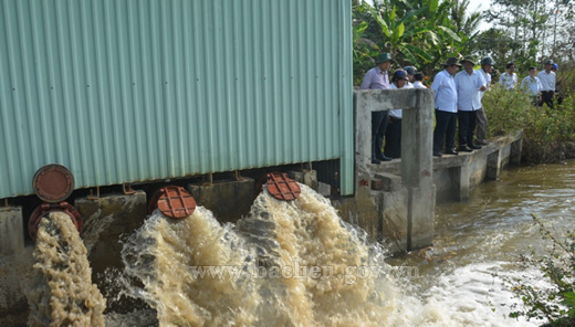Mở cống Nàng Rền lấy nước ngọt phục vụ nông dân