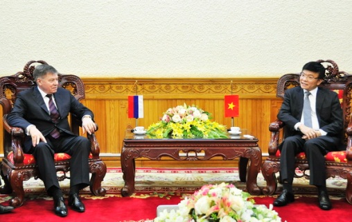 Thứ trưởng Bộ Tư pháp Lê Thành Long tiếp xã giao Chánh án Tòa án tối cao Liên bang Nga