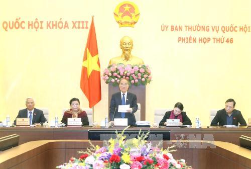 Khai mạc phiên họp thứ 46 của Ủy ban Thường vụ Quốc hội