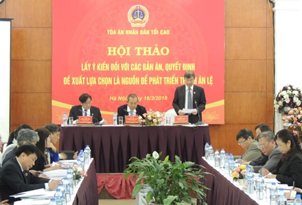 Áp dụng án lệ - bảo đảm việc áp dụng pháp luật thống nhất trong xét xử