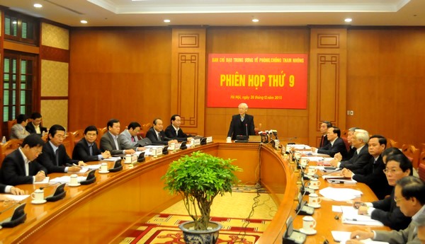 Chương trình công tác trọng tâm năm 2016 của Ban Chỉ đạo Trung ương về phòng, chống tham nhũng