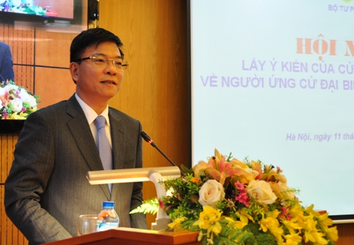 Bộ Tư pháp giới thiệu Thứ trưởng Lê Thành Long ứng cử đại biểu Quốc hội khóa XIV