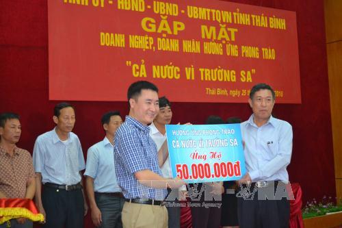 Thái Bình Nhiều doanh nghiệp ủng hộ Quỹ Cả nước vì Trường Sa