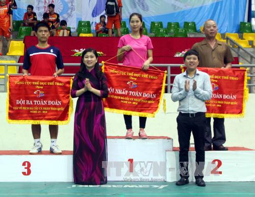 Bế mạc Giải vô địch đá cầu cá nhân toàn quốc năm 2016