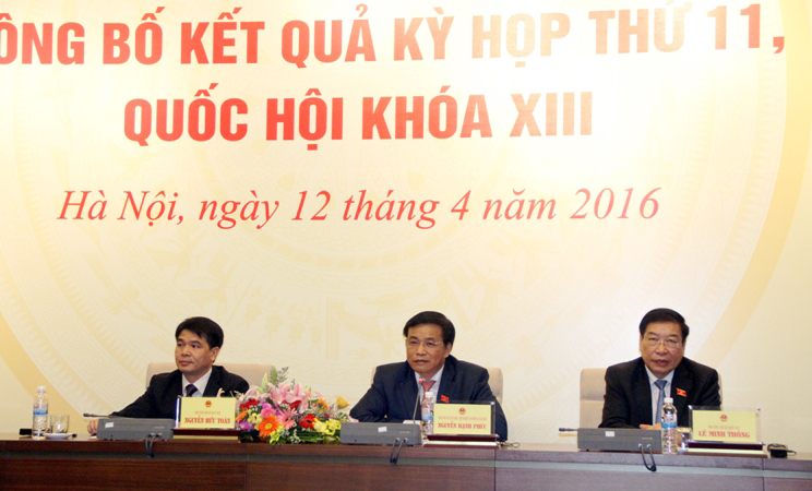 Văn phòng Quốc hội họp báo về kết quả Kỳ họp thứ 11, Quốc hội khóa XIII
