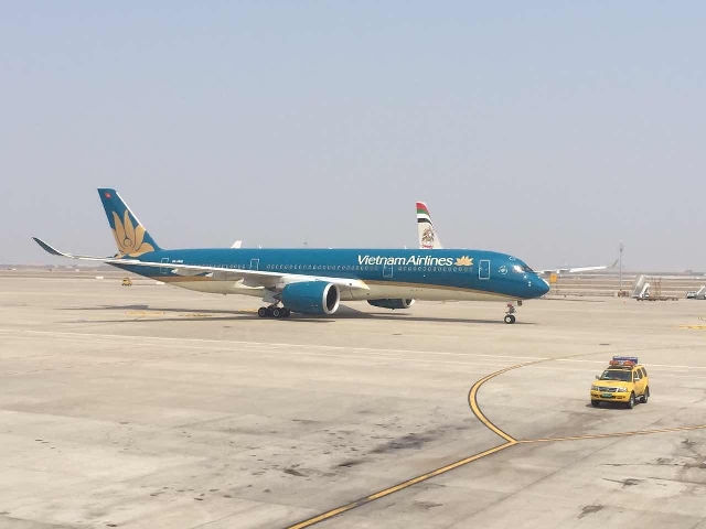 Vietnam Airlines khai thác Airbus A350 trên đường bay giữa TP Hồ Chí Minh và Thượng Hải