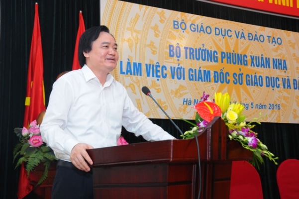 Bộ trưởng Phùng Xuân Nhạ làm việc với 63 Giám đốc Sở Giáo dục và Đào tạo