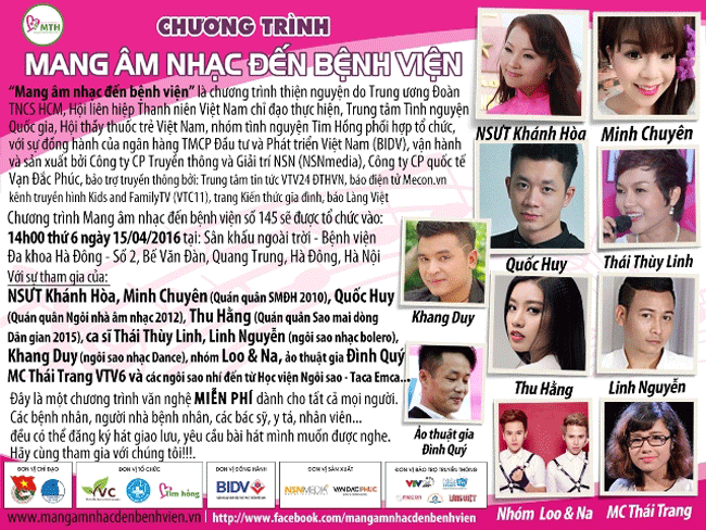 Chuỗi chương trình Mang âm nhạc đến bệnh viện mừng sinh nhật Bác