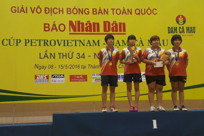 Giải vô địch bóng bàn toàn quốc Báo Nhân Dân lần thứ 34 PETROSETCO thành phố Hồ Chí Minh vững ngôi vô địch