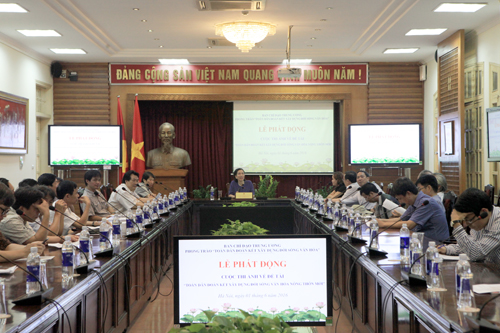 Thi ảnh về đề tài “Toàn dân đoàn kết xây dựng đời sống văn hóa nông thôn mới”