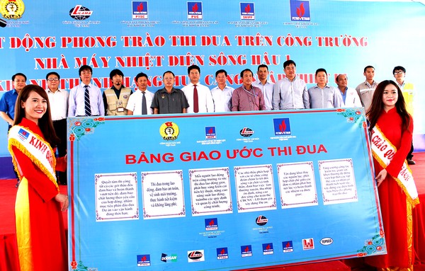 Phát động phong trào thi đua trên công trường Nhà máy Nhiệt điện Sông Hậu 1