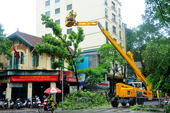 Hà Nội tích cực khắc phục hậu quả bão số 1