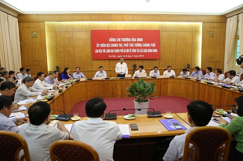 Phó Thủ tướng Trương Hòa Bình làm việc với TP Hà Nội về công tác cải cách hành chính