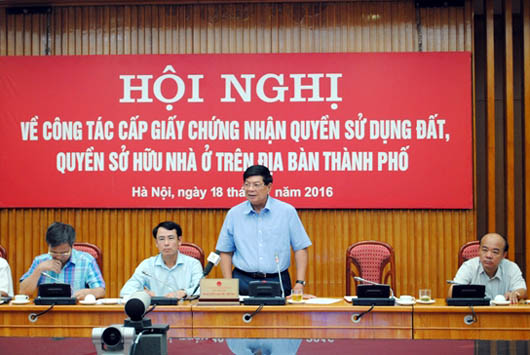 Hà Nội đẩy nhanh tiến độ cấp giấy chứng nhận quyền sử dụng đất