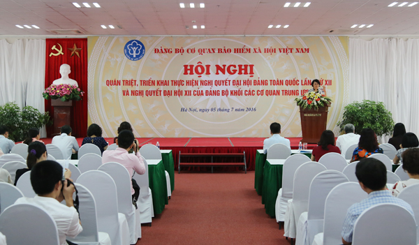 Đảng bộ Bảo hiểm xã hội Việt Nam quán triệt, triển khai thực hiện Nghị quyết Đại hội XII của Đảng