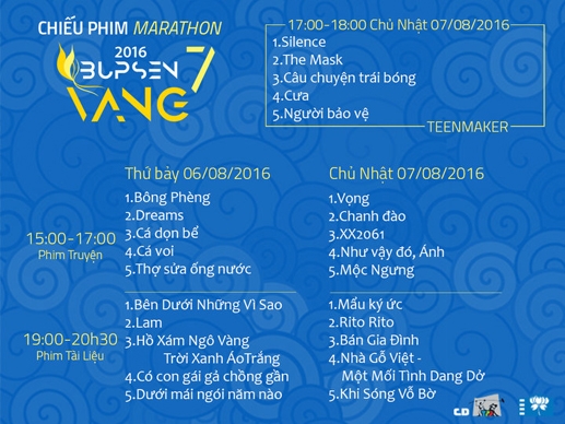 Chiếu các phim được đề cử Búp sen Vàng 2016