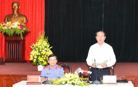 Chủ tịch nước Trần Đại Quang làm việc với Viện Kiểm sát nhân dân tối cao