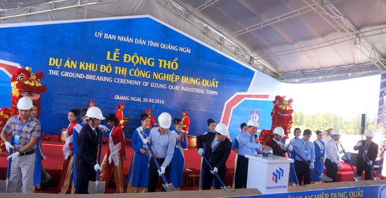 Quảng Ngãi Động thổ dự án Khu đô thị Công nghiệp Dung Quất