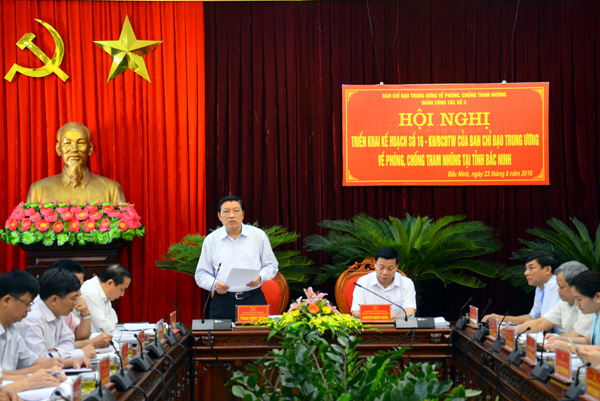 Ban Chỉ đạo Trung ương về phòng, chống tham nhũng làm việc tại Bắc Ninh