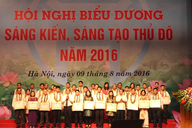 Hà Nội Trao bằng “Sáng kiến sáng tạo Thủ đô” năm 2016