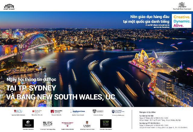 Ngày hội thông tin du học tại TP Sydney và bang New South Wales, Úc