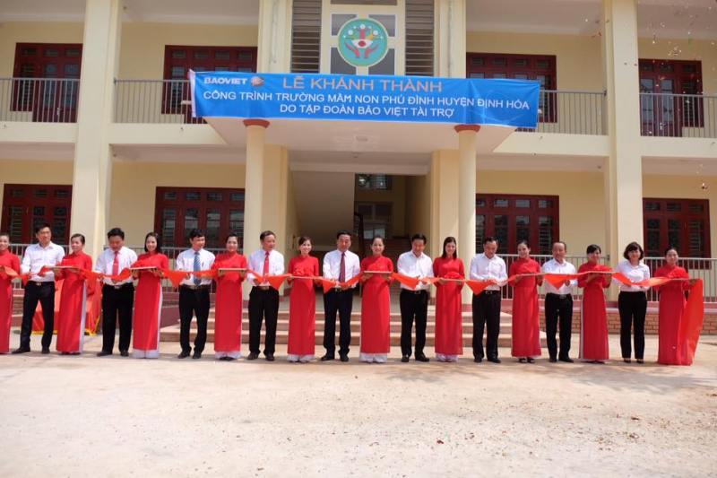 Tập đoàn Bảo Việt đầu tư 8,5 tỷ đồng xây dựng Trường Mầm non xã Phú Đình