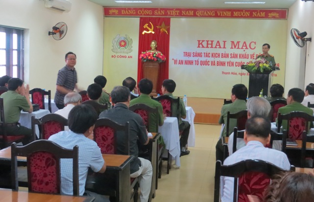Khai mạc trại sáng tác kịch bản sân khấu về đề tài “Vì an ninh Tổ quốc và bình yên cuộc sống”