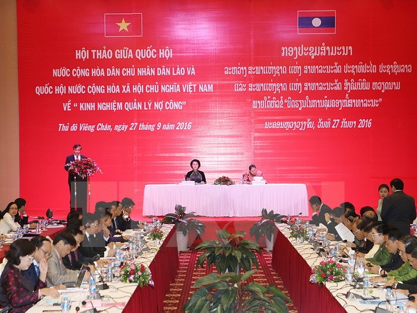 Hội thảo giữa Quốc hội Lào và Quốc hội Việt Nam về kinh nghiệm quản lý nợ công