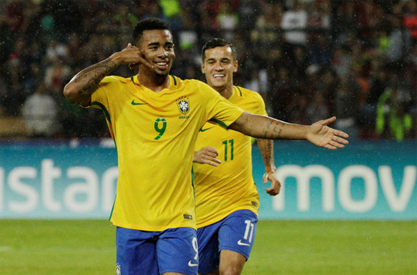 Brazil đánh chiếm ngôi đầu tại vòng loại World Cup 2018