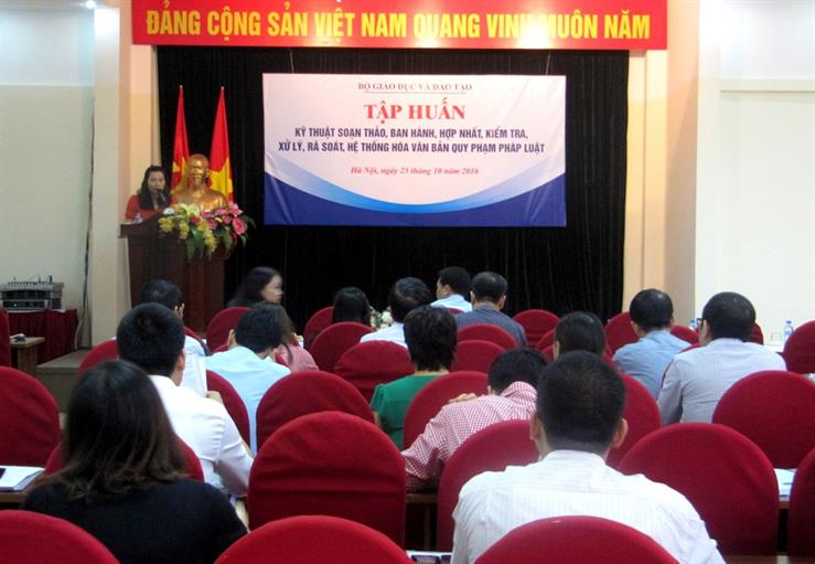 Bộ GD ĐT tập huấn về văn bản quy phạm pháp luật