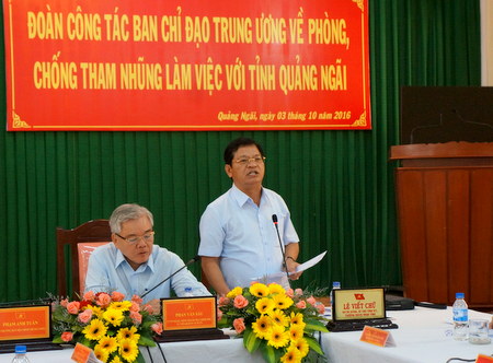 Quảng Ngãi Một số địa phương, đơn vị chưa thường xuyên chỉ đạo điều tra, giải quyết các vụ việc, vụ án tham nhũng, kinh tế