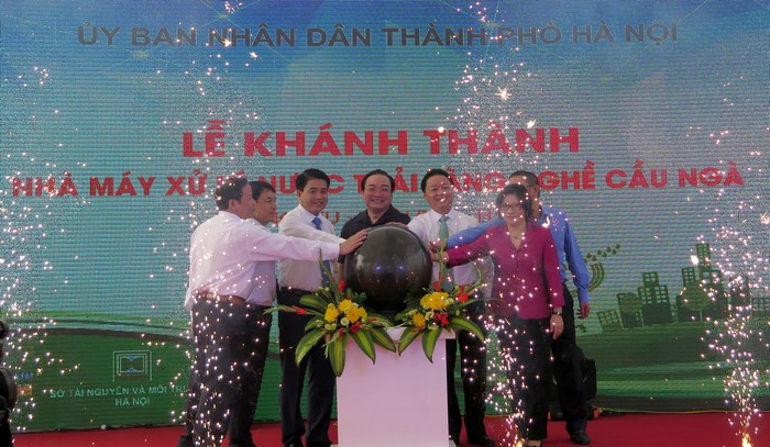 Hà Nội Khánh thành dự án Nhà máy xử lý nước thải làng nghề quy mô lớn đầu tiên
