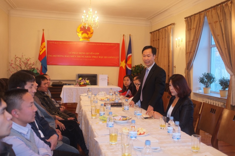 Đại sứ quán Việt Nam tại Mông Cổ phát động quyên góp ủng hộ đồng bào miền Trung
