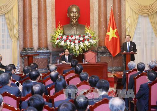 Chủ tịch nước Trần Đại Quang gặp mặt các tân Giáo sư, Phó Giáo sư năm 2016
