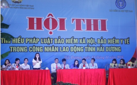 Hải Dương  Hội thi Tìm hiểu pháp luật BHXH, BHYT trong công nhân lao động