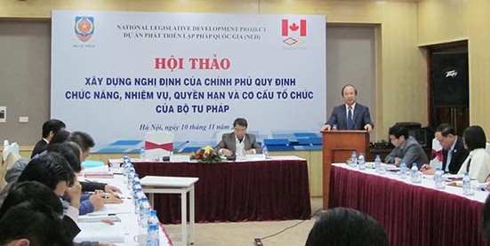 Bảo đảm không quy định chồng chéo về nhiệm vụ, quyền hạn và cơ cấu tổ chức của Bộ Tư pháp