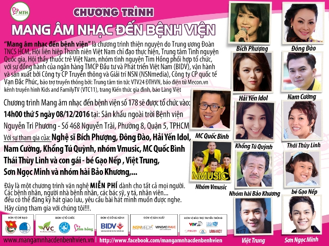 Mang âm nhạc đến bệnh viện ở Thành phố Hồ Chí Minh