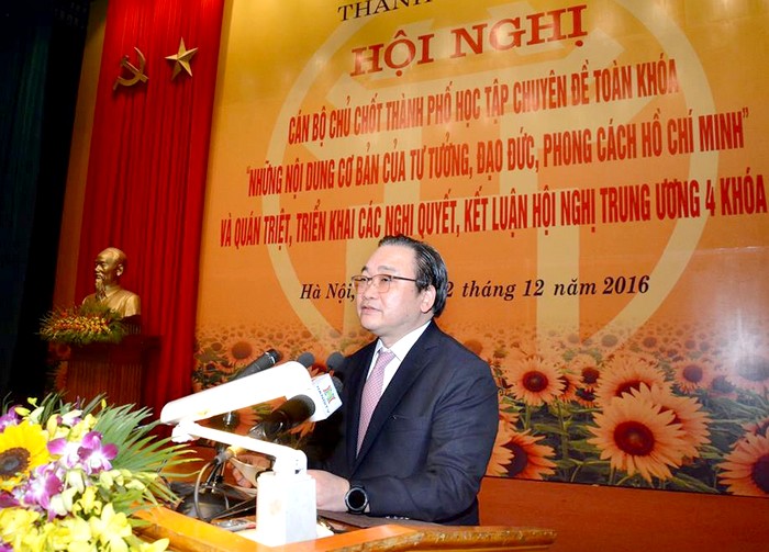 Thành ủy Hà Nội quán triệt Nghị quyết Trung ương 4 khóa XII và Chỉ thị 05-CT TW