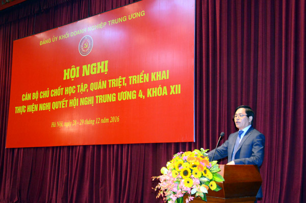 Đảng ủy Khối Doanh nghiệp Trung ương quán triệt, triển khai Nghị quyết Trung ương 4 khóa XII