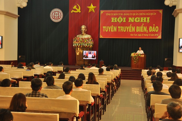 Kon Tum Hội nghị trực tuyến toàn tỉnh về tuyên truyền biển, đảo